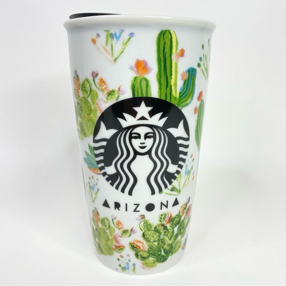 Starbucks Kitchen Starbucks Arizona Cactus Ceramic Travel Tumbler